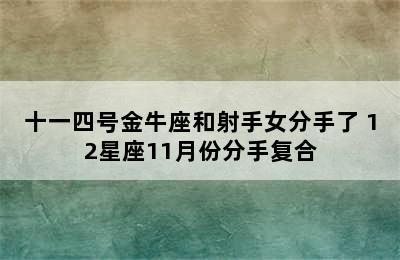 十一四号金牛座和射手女分手了 12星座11月份分手复合